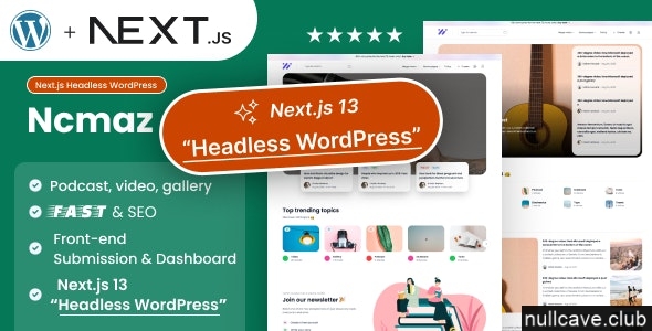 Ncmaz - NextJs Headless WordPress Блог, Журнал 2.6.3