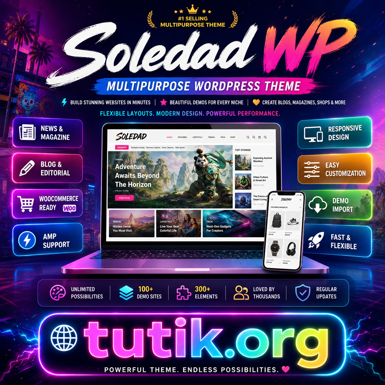 Soledad v8.7.4 – Многоцелевая тема WordPress для газет, блогов и WooCommerce.