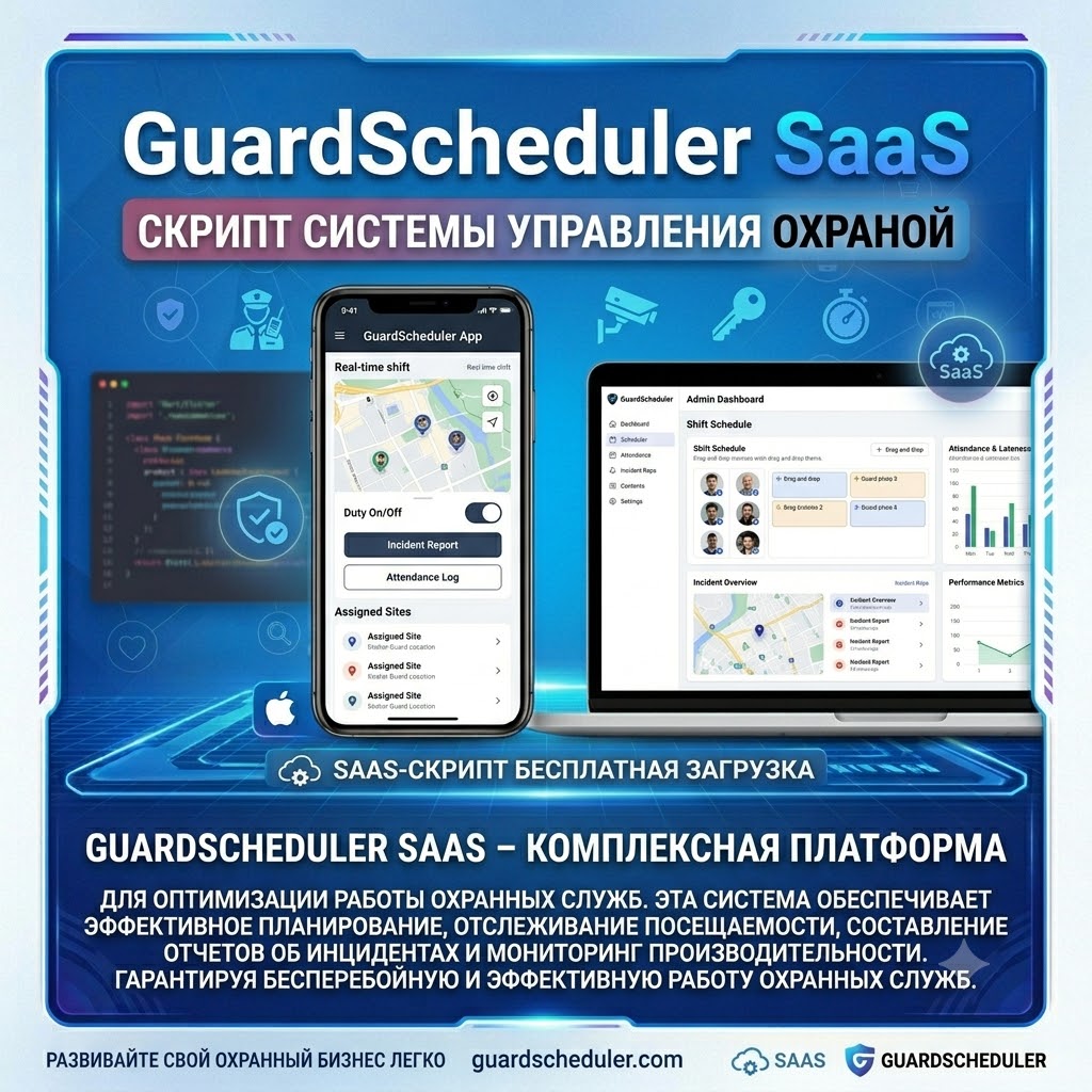 GuardScheduler SaaS v1.6 – Скрипт системы управления охраной