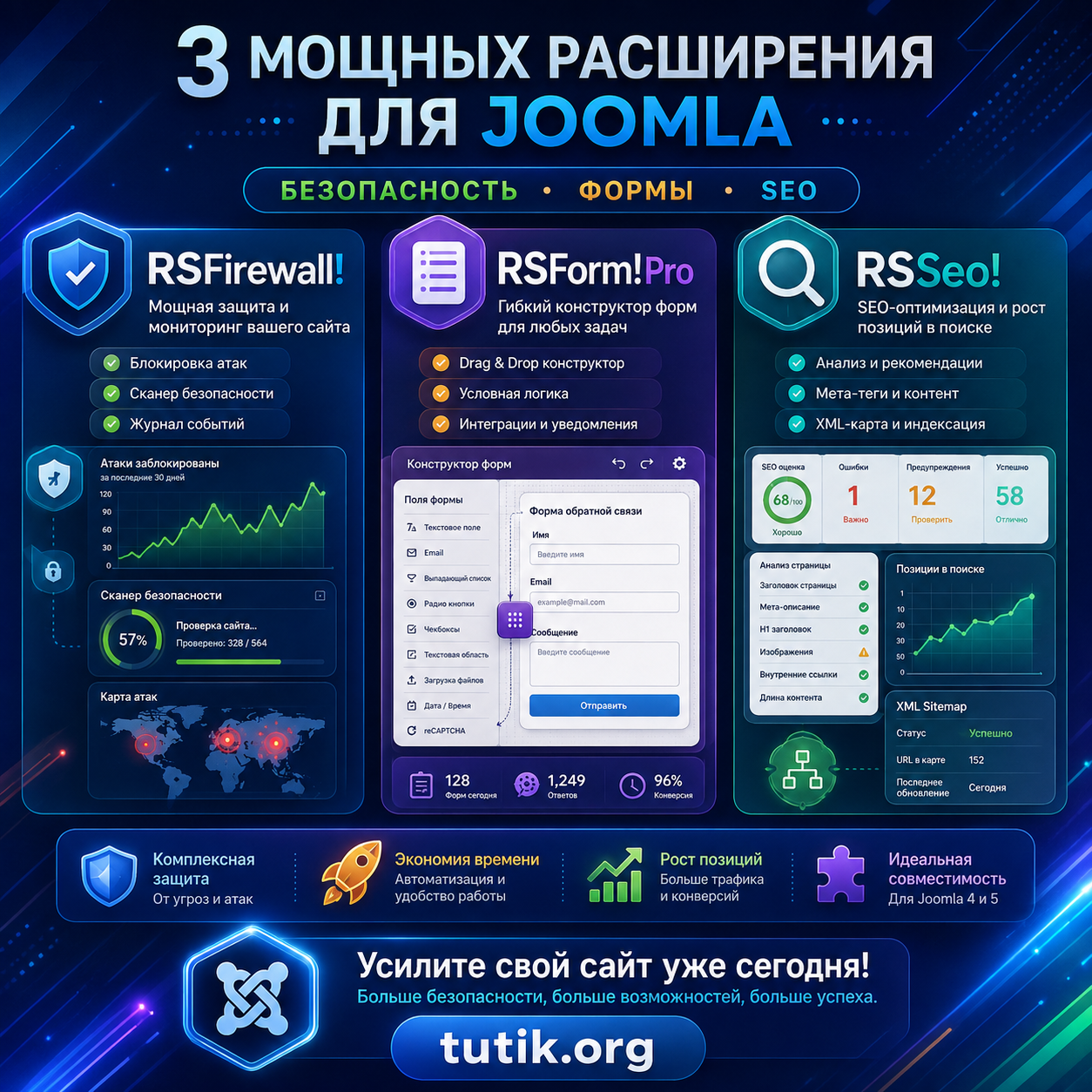 [Joomla] RSFirewall v3.3.17 RSForm!Pro v3.4.9 RSseo v1.22.1 (2026-2027) [Тариф Single website]